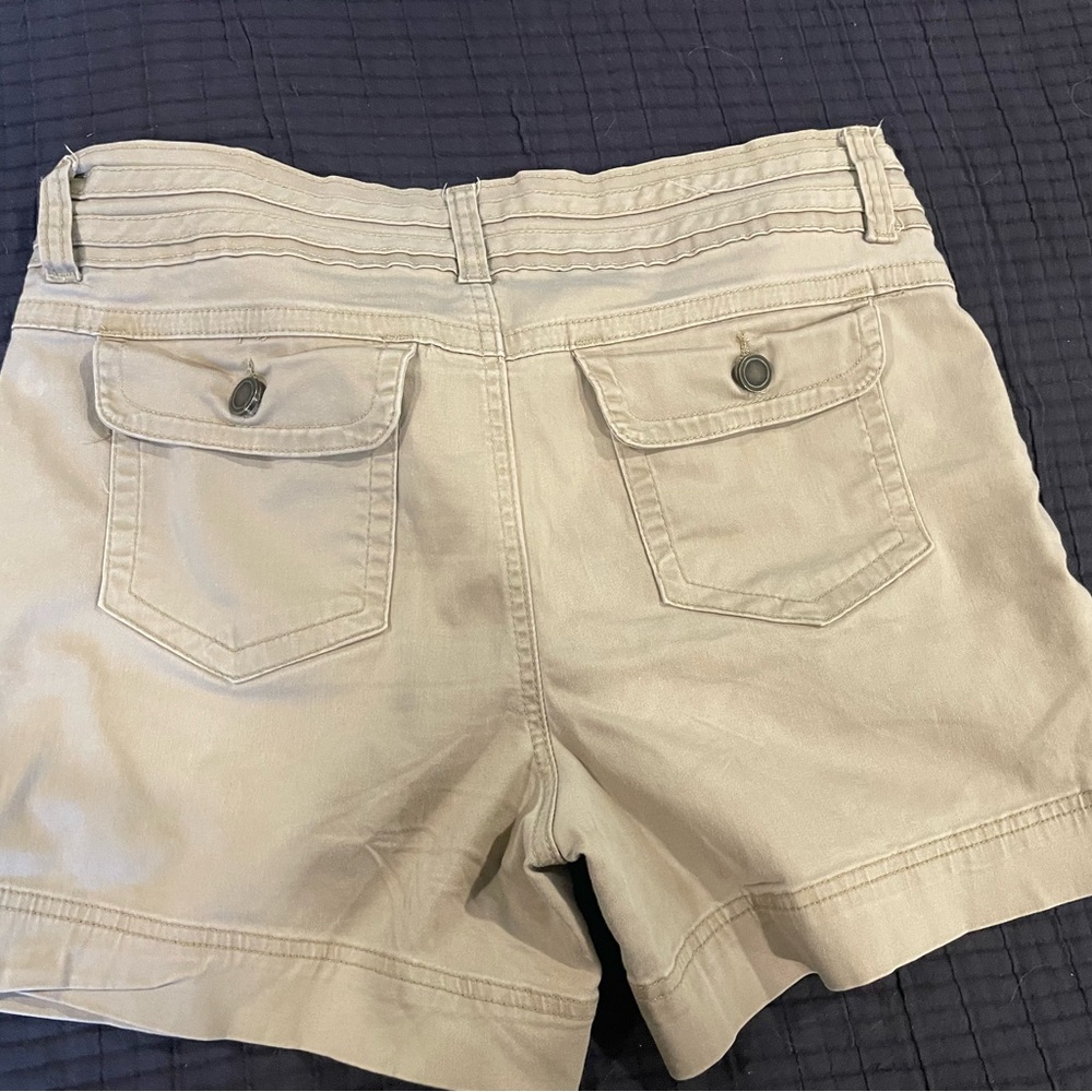 one 5 one Tan Cargo Shorts Casual Mid-Length